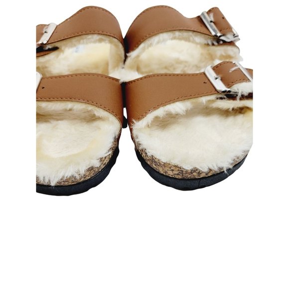 CL By laundry brown Furry corky Sandals slide euro 39 - Picture 7 of 9